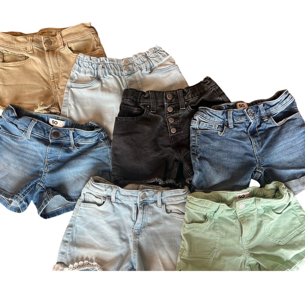 Girls Summer Shorts/Romper/Pants Lot, Size 7-8/medium, 21 pieces, bundle